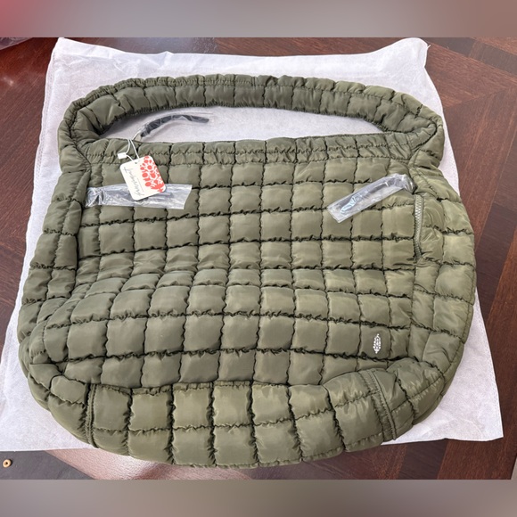 free people movement Handbags - Army Quilted Puffer Bag
